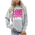thumbnail image 6 of Jinhomg Womens Trendy Sweatshirts Holiday Funny Cute Letter Print Pullover Tops Fall Winter Casual Comfy Long Sleeve Crewneck Sweatshirt Gray XXL, 6 of 7
