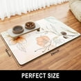 thumbnail image 2 of Dog Food Mat, 16"x24" Dog Mat for Food and Water, Absorbent Dog Cat Bowl Mat Protect Floors, Cute Cat Food Mat for Feeding & Watering Supplies, Pet Feeding Mat, Watercolor Flowers Pet Placemat, 2 of 6
