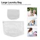 thumbnail image 5 of Bolsa de lavandería de 3 piezas, práctica bolsa de malla con cordón, organizador de ropa, color blanco, 5 of 7
