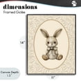 thumbnail image 4 of Stupell Industries Cottage Neutral Bunny in Oval Border Black Framed Giclee Art, 11 x 14, by LSR Design Studio, 4 of 8