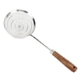 thumbnail image 4 of Strainer Spoon Long Wooden Handle 304 Stainless Steel Anti Scald Safe Slotted Ladle for Kitchen Cooking Frying Spaghetti Small(10.8x6.5in), 4 of 5