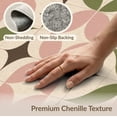 thumbnail image 6 of ODIKA 3'x5' Washable Accent Rug Pet Friendly, Non-Shedding Mat Olive Geometric Decorative Design Symmetrical Floral Motifs with Elegant for Bedside, Nursery Room, 6 of 7