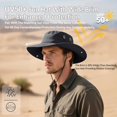 thumbnail image 4 of AirLoni 2 In 1 Breathable Fisherman Hat Wide Brim with Neck Flap and Removable Face Cover For Men & Women Fishing Hiking Camping Hats Black,One Size, 4 of 5