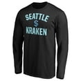 thumbnail image 2 of Men's Black Seattle Kraken Team Victory Arch Long Sleeve T-Shirt, 2 of 3