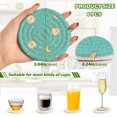 thumbnail image 3 of Haosy Set of 6 Drink Woven Coaster with Holder Heat Resistant Non-Slip Bar Coasters 4 Inches Clock Moon Star, 3 of 7