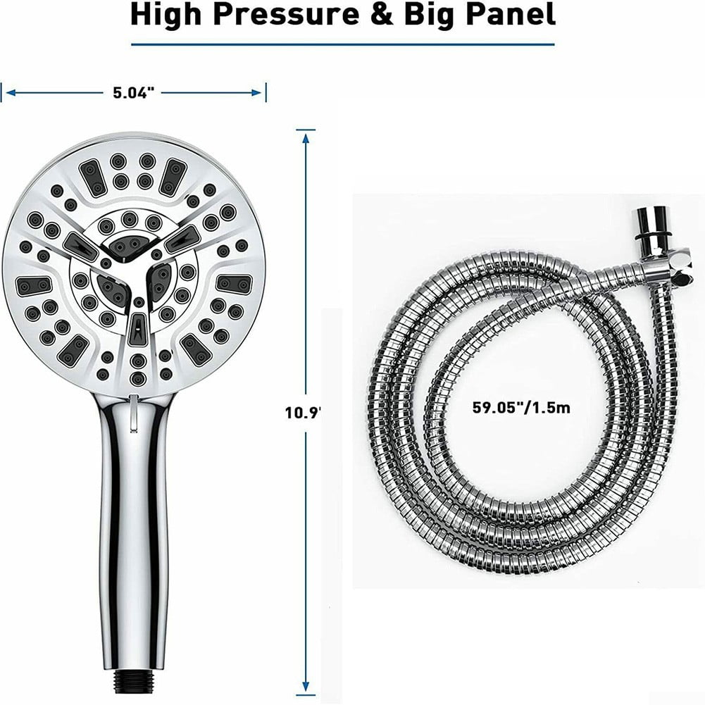 UHUSE Shower Head Kit High Pressure Shower Super Powerful Jet & Fan
