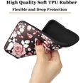 thumbnail image 3 of Floral Case for iPhone 8 Plus iPhone 7 Plus Flower Case for Girls Women with Screen Protector Cute Floral Design Soft TPU Shockproof Full Body Protective Cover for iPhone 7 Plus/8 Plus,Black, 3 of 7