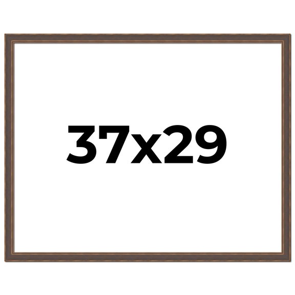 37x29 Frame Golden Caramel Solid Wood Bronze Picture Frame | 1.25 Inch Moulding Width | 0.5 Inch