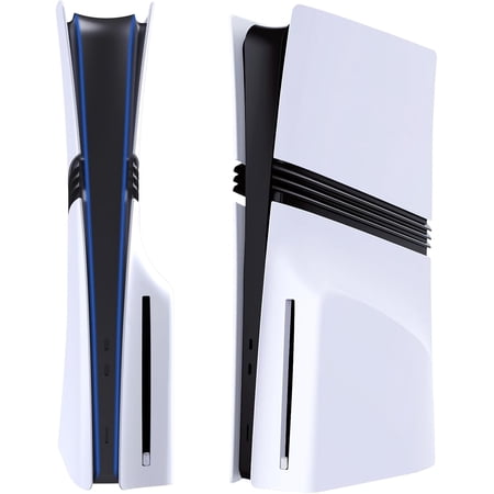 Pro Disc Edition Cover Plates for PS 5 Pro Console, Shell Panels Compatible with PlayStation 5 Pro Accessories Protective Replacement Faceplate (White)