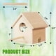 thumbnail image 3 of Casas para Pájaros Al Aire Libre Casa para Pájaros de Madera Transparente para Exteriores, para Pájaros Colgante, 3 of 6