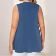 thumbnail image 4 of XFYSSS Women's Plus Size Pullover Solid Color Sleeveless V-Neck T-Shirt Top Vest Loose Casual Vest L-4XL V-Neck Tank Top, 4 of 5