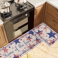 thumbnail image 4 of 4th of July Kitchen Mats Independence Day Patriotic Kitchen Rugs for Floor Non Slip Freedom Home Decor 2 Piece Set, 4 of 6