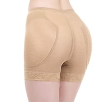 Defitshape Women's Shapewear Shorts Padded Underwear Butt Lifter Hip Enhancer Mesh Body Shaper Panties High Waisted Tummy Control Hip Dip Seamless Nude 4-6