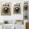 thumbnail image 4 of Designart "Clever Impish Gaze" Animals Raccoon Floater Framed Canvas Art Print, 4 of 5