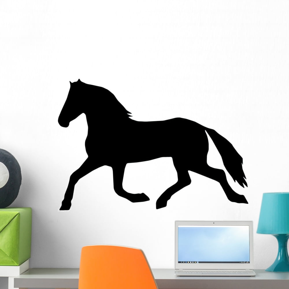 Horse Silhouette Wall Decal Sticker, Wallmonkeys Peel & Stick Vinyl ...