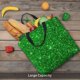 thumbnail image 5 of Fotbe Green Glitter Bolsa Tote con Estampado para Mujer, Bolsos con Cremallera, Bolsa de Hombro Casual de Gran Capacidad con Bolsillos Internos, 5 of 7