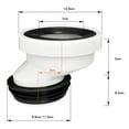 thumbnail image 2 of deevoka Flush Offset Toilet Flange Easy Install Offset Hose Fitting Extension PVC Toilet Remove 5cm, 2 of 7