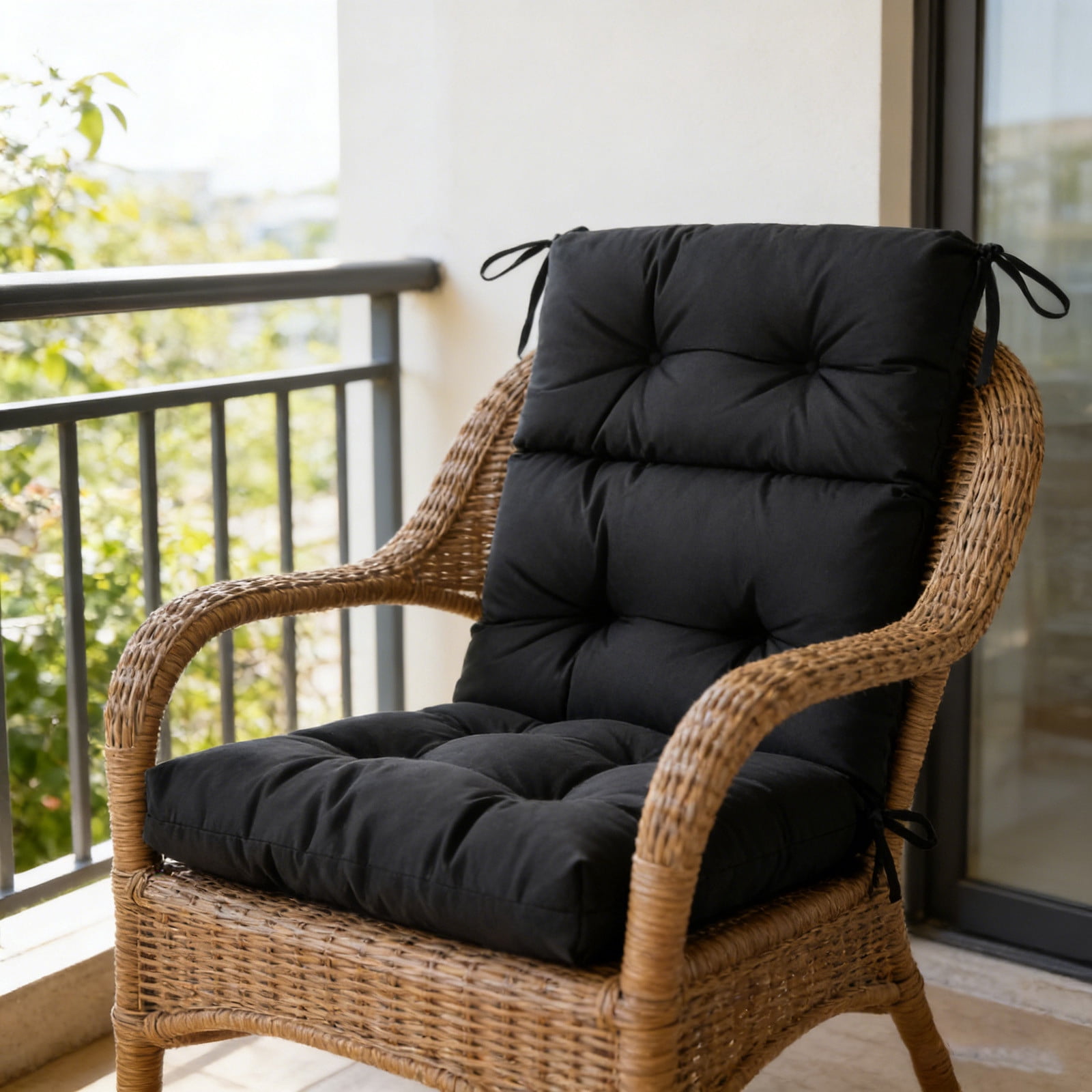 Outdoor High Back CHAIR Cushion Waterproof Patio Rocking CHAIR Replacement Pad Dark GREY 44x21 Inch 1 Count