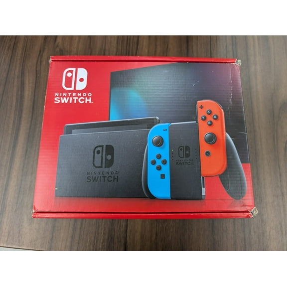 Pre-Owned Nintendo Switch Console with Neon Blue & Red Joy-Con.