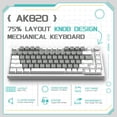 thumbnail image 2 of Teclado mecánico para juegos A.JAZZ AK820 75% USB-C con cable, 2 of 8