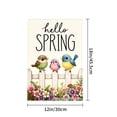 thumbnail image 4 of Hello Spring Birds On Fence Garden Flag For Home Outdoor Garden Yard Decor 12x18 Inch, 4 of 5