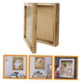 thumbnail image 4 of FUTUREORYY Beige Linen Wooden Specimen Display Box 1Set for Pressed Flower Frame Home Decoration, 4 of 8