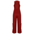 thumbnail image 4 of ABATAB Women's Casual Jumpsuits Loose Sleeveless Long Pants Romper Crewneck Baggy Overalls with Pockets Summer Trendy Outfits, 4 of 7