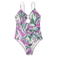 thumbnail image 3 of Aayomet Swimsuit Women Twist Front Tummy Control Bathing Suits,Purple XL, 3 of 5