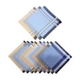 thumbnail image 2 of Cotton Men Handkerchiefs Grandfathers 16inch Gentlemen Pocket Square Hankies Style H 12Pcs Random, 2 of 8