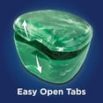 thumbnail image 3 of Easy Open Denture Bath & Case, with Strainer Basket for Soaking, Cleaning, and Storage, Two Pack (Emerald & Emerald), 3 of 6