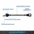 thumbnail image 2 of Bodeman For Beetle Golf 5 Spd. Manual Trans. - Front Right (Passenger's Side) CV Axle/CV Joint Half-Shaft Assembly Fits select: 1999-2005 VOLKSWAGEN JETTA, 1998-2006 VOLKSWAGEN NEW BEETLE, 2 of 7