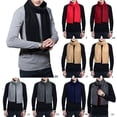 thumbnail image 4 of Bufanda sólida de invierno para hombres con borlas pashmina paquete térmico 9 colores vino comercial suave rojo, 4 of 5