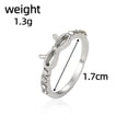 thumbnail image 3 of Bague avec Nœud Clouté en Diamant Simple, 3 of 10