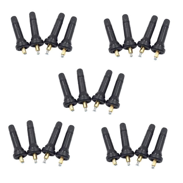 20pcs Vástago de válvula de sensor de presión de neumáticos WEIHJMXG Negro