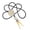 F, variant on Easy Adjust Lariat Tie Western Trend Carved Charm PU Cord Casual Wear Photo Props