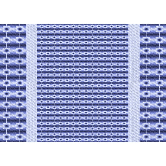 Ahgly Company Indoor Rectangle Patterned Blue Angel Blue Area Rugs, 8' x 10'