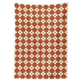 thumbnail image 2 of Retro Tablecloth, Geometric Circles in Symmetric Style Bohemian Effects Oriental Funky Pattern, Rectangle Satin Table Cover for Dining Room and Kitchen, 52" X 70", Ivory Rust Indigo, by Ambesonne, 2 of 2