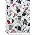 thumbnail image 2 of Stylish Fabric Coco and Mittens Design 100% Cotton Quilting Fabric for DIY Projects by 15 Yards ( Grey, Black, Red, White), 2 of 2