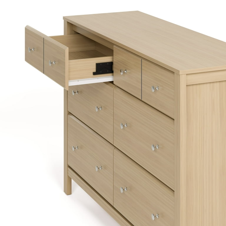 Storkcraft Horizon 6 Drawer Nursery Double Dresser, Driftwood