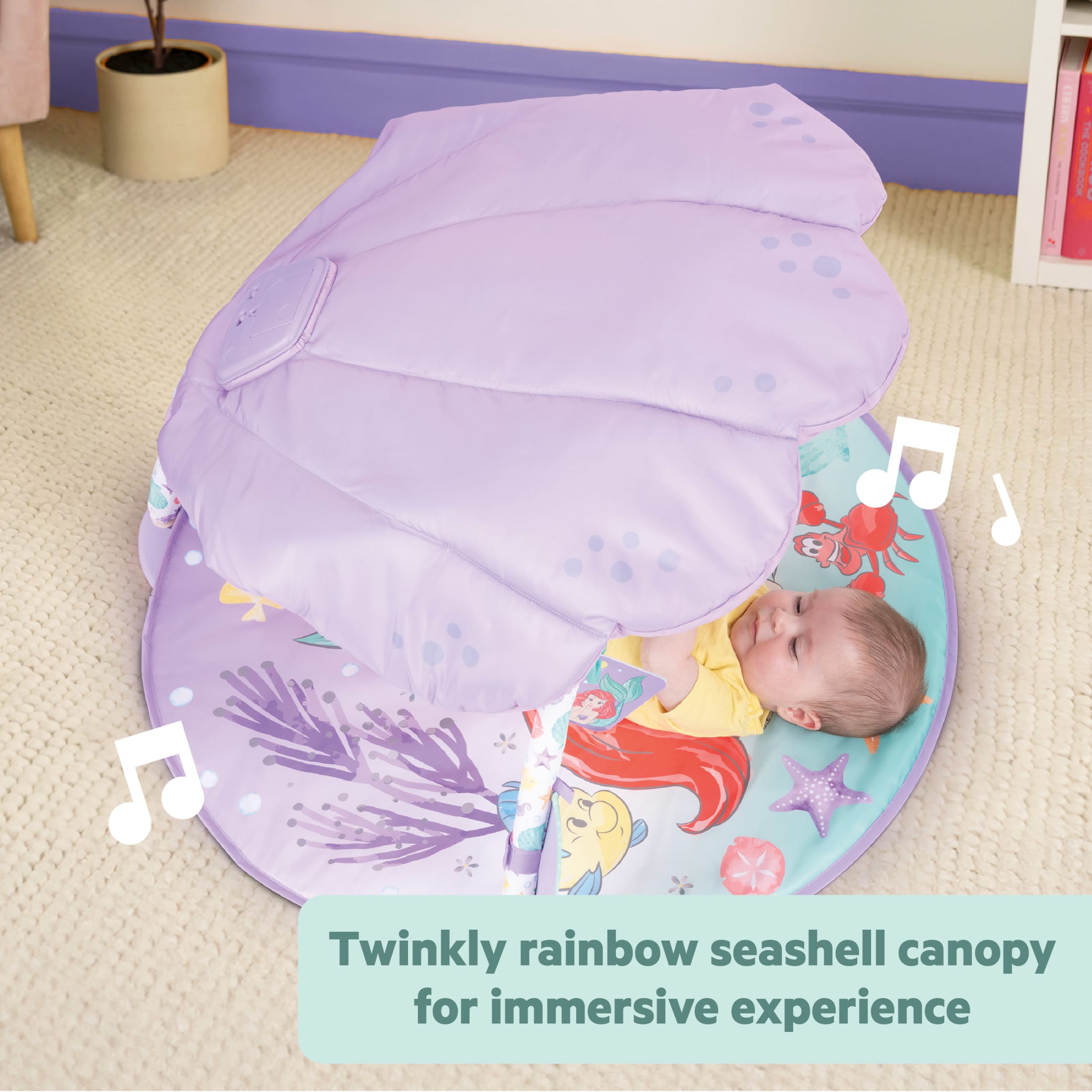 Bright Starts Disney Baby Little Mermaid Activity Gym & Play Mat photo 6