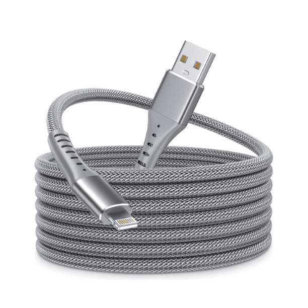 Cable Cargador Wünd Para iPhone Lightning Carga Rápida 3a 2m Modelo Gris