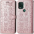 thumbnail image 6 of Case for Moto G Stylus 5G 2021 (NOT 4G) Cartoon Girl Wallet Case, Cat Dog Style Flip Phone Cover with ID Card Holder & Kickstand PU Leather Cases for Moto G Stylus 5G MG Rose Gold, 6 of 14