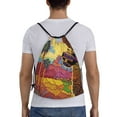 thumbnail image 2 of Kdxio Beautiful African Woman Print Drawstring Backpack Bag,Waterproof Draw String Back Sack, Gym Drawstring Bags Swim Bag For Unisex, 2 of 9