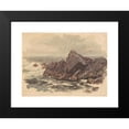 thumbnail image 2 of William Trost Richards 18x14 Black Modern Framed Museum Art Print Titled - Seascape with Rocks (C. 1890s), 2 of 5