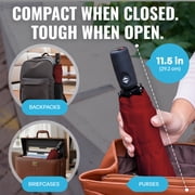 Repel Windproof Travel Umbrella, Auto Open Close Folding Umbrella Wind Tested to 100MPH