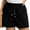 Black, variant on TAGOLD Women's Summer Athletic Shorts Pants,Casual Plus Size Short Pants for Womens,Women's Linen Shorts Solid Color Comfortable Elastic Wide Leg Casual Shorts