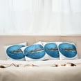thumbnail image 4 of Ambesonne Blue Throw Pillow Cover 4 Pack, Shark Underwater Hunter, 16", Blue Grey, 4 of 5