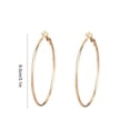 thumbnail image 3 of 1 par de pendientes de aro, colgantes de oreja redondos de estilo Simple creativo, accesorio de moda, adornos de orejas para decoración dorada Ropa, zapatos y accesorios Miscelánea Dorado 8cm Qarigey AP009026-22B, 3 of 6