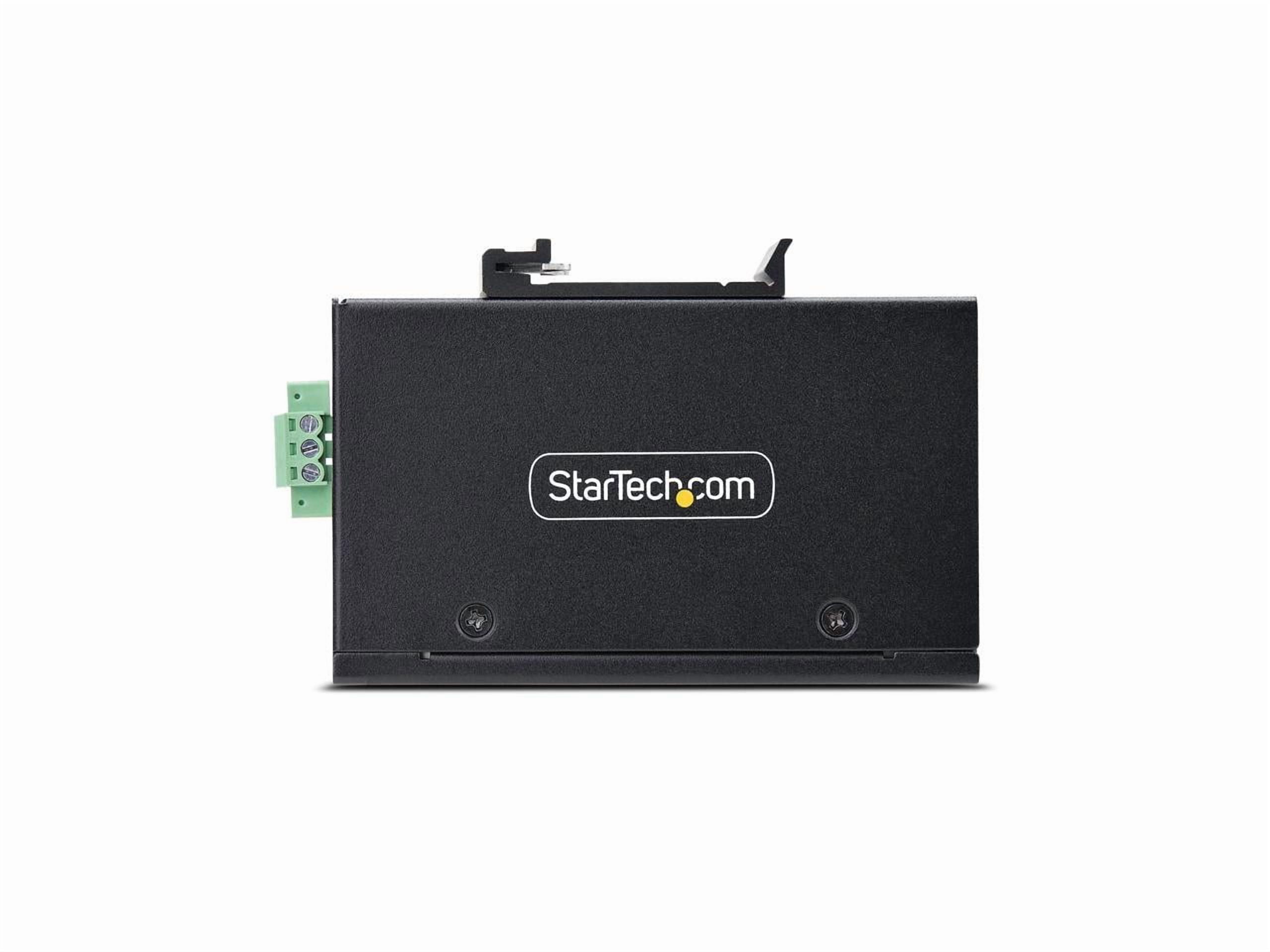 StarTech.com 5-Port Unmanaged Industrial Network Switch, 10/100/1000 Ethernet, DIN Rail/Wall-Mount, IP30 Rated, -40F-167F, 9~60V DC, TAA