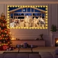 thumbnail image 5 of Kezqiaxn Outdoor Christmas Decorations, 400x180cm Christmas Garage Door Cover, Merry Christmas Backdrops for Photography Nativity Stable Scene Christmas Garage Banner Farm Barn Nativity Backdrop, 5 of 5